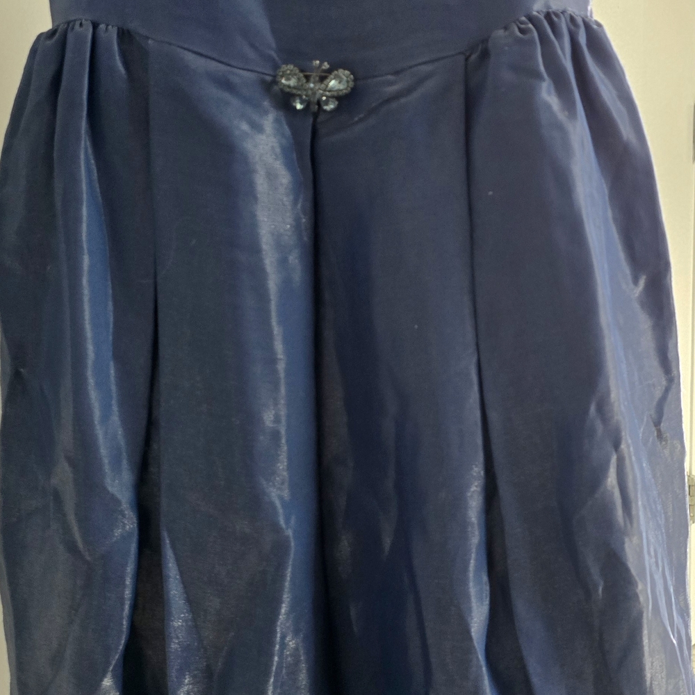 Jessica McClintock Blue Midi Bubble Dress Work